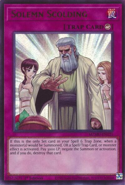 Solemn Scolding (Ultra Rare) [MZMU-EN121-UR]