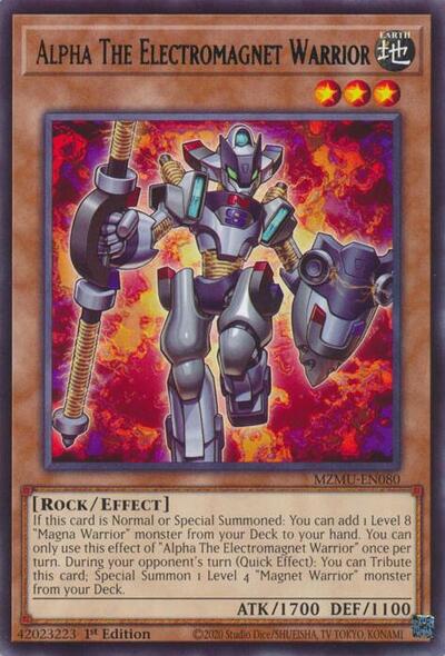 Alpha The Electromagnet Warrior (Rare) [MZMU-EN080-R]