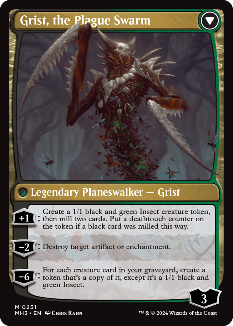 Grist, Voracious Larva // Grist, the Plague Swarm [MH3-251]