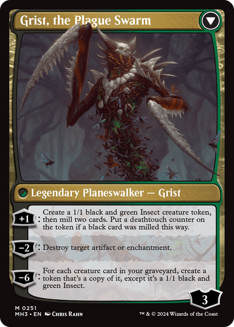 Grist, Voracious Larva // Grist, the Plague Swarm [MH3-251]