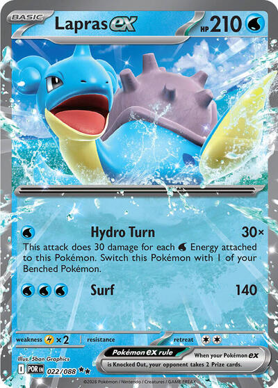 Lapras ex - 022/088 (Double Rare) [POR-022-DR]