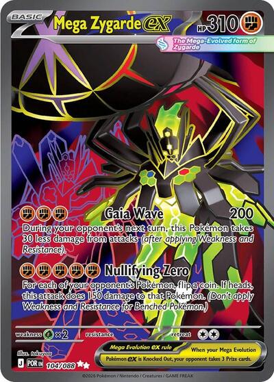 Mega Zygarde ex - 104/088 (Ultra Rare) [POR-104-UR]