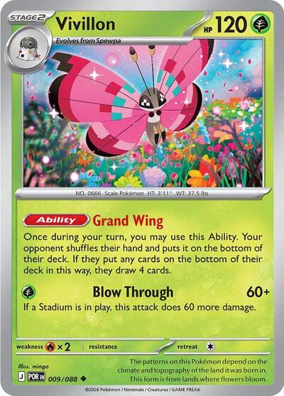 Vivillon - 009/088 (Uncommon) [POR-009-U]