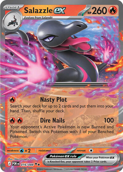 Salazzle ex - 016/088 (Double Rare) [POR-016-DR]
