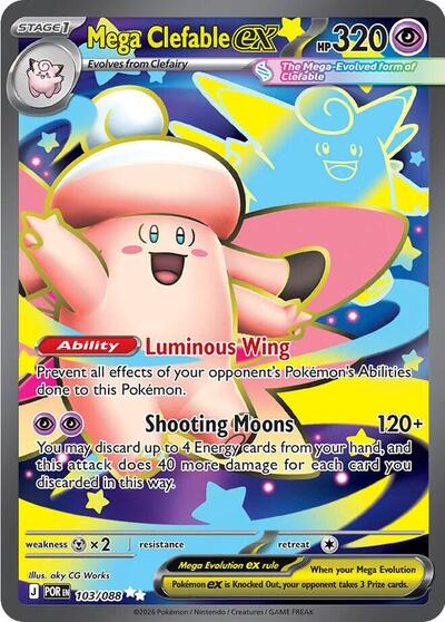 Mega Clefable ex - 103/088 (Ultra Rare) [POR-103-UR]
