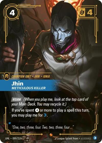 Jhin - Meticulous Killer (Epic) [UNL-089-E]