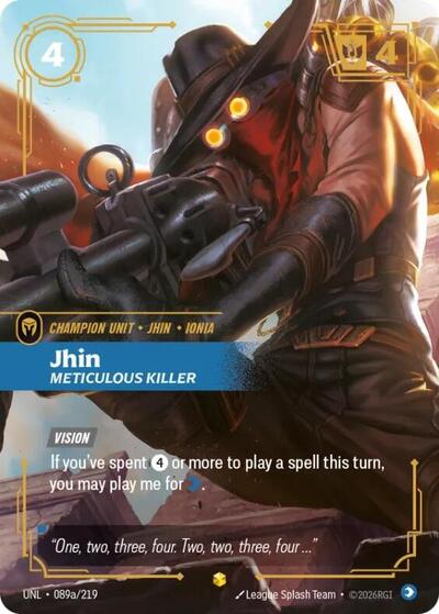 Jhin - Meticulous Killer (Showcase) (Alternate Art) [UNL-089a-S-ALT]