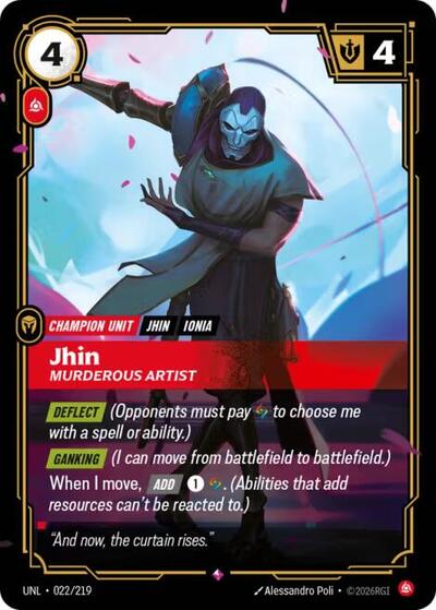 Jhin - Murderous Artist (Rare) [UNL-022-R]