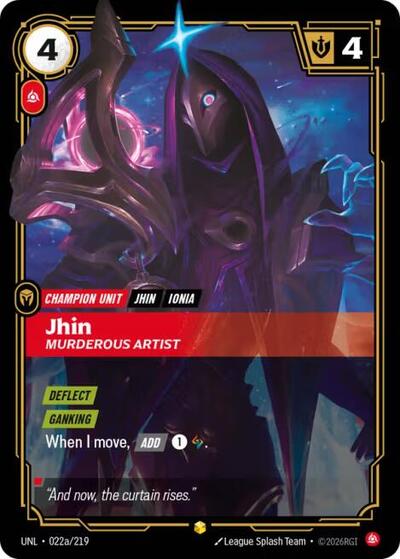 Jhin - Murderous Artist (Showcase) (Alternate Art) [UNL-022a-S-ALT]