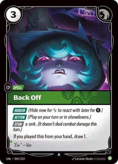 Back Off (Uncommon) [UNL-042-U]