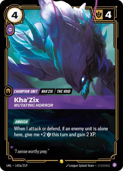 Kha'Zix - Mutating Horror (Showcase) (Alternate Art) [UNL-143a-S-ALT]