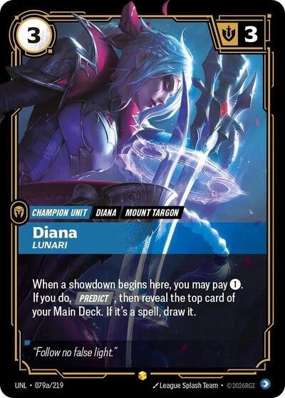 Diana - Lunari (Showcase) (Alternate Art) [UNL-079a-S-ALT]