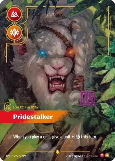 Rengar - Pridestalker (Rare) (Signature) [UNL-227*-R-SIG]