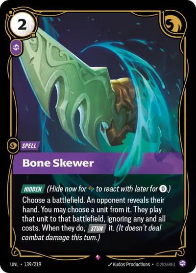 Bone Skewer (Rare) [UNL-139-R]