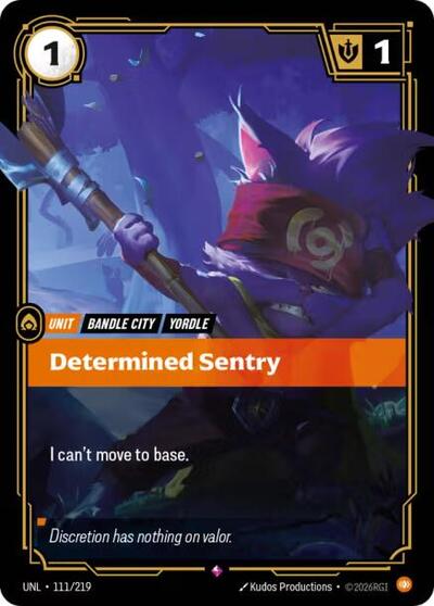 Determined Sentry (Rare) [UNL-111-R]