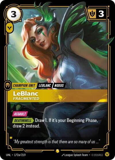 LeBlanc - Fragmented (Showcase) (Alternate Art) [UNL-172a-S-ALT]