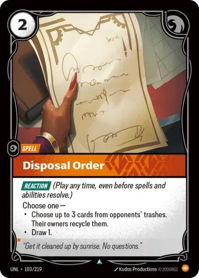 Disposal Order (Uncommon) [UNL-103-U]