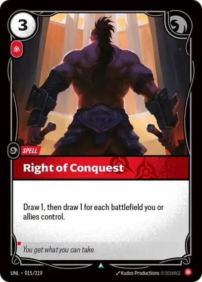 Right of Conquest (Uncommon) [UNL-015-U]