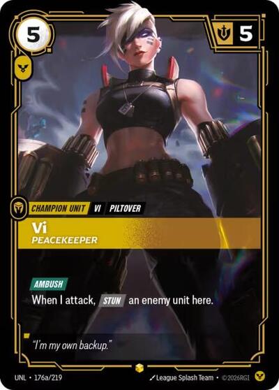 Vi - Peacekeeper (Showcase) (Alternate Art) [UNL-176a-S-ALT]