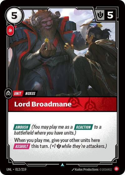 Lord Broadmane (Uncommon) [UNL-012-U]