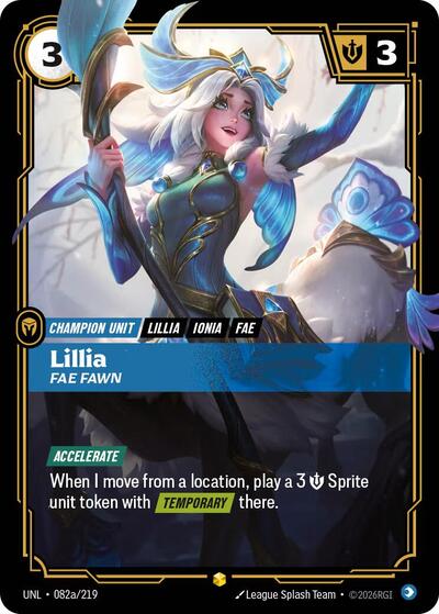 Lillia - Fae Fawn (Showcase) (Alternate Art) [UNL-082a-S-ALT]