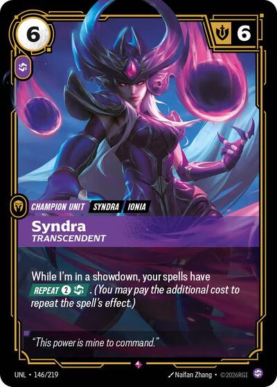 Syndra - Transcendent (Rare) [UNL-146-R]