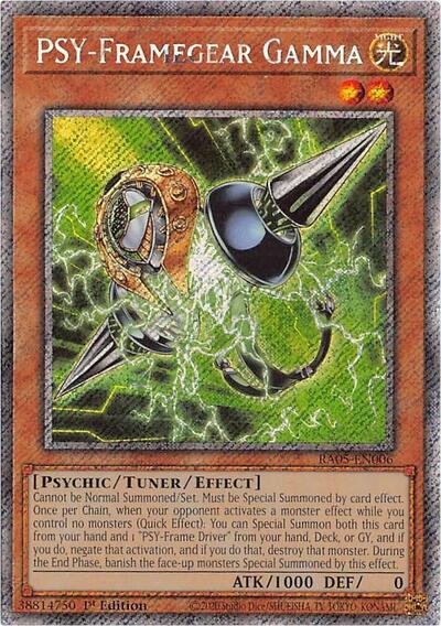 PSY-Framegear Gamma (Platinum Secret Rare) [RA05-EN006-PlSR]