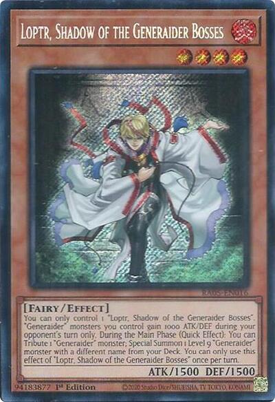 Loptr, Shadow of the Generaider Bosses (Secret Rare) [RA05-EN016-SeR]