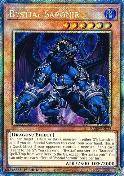 Bystial Saronir (Platinum Secret Rare) [RA05-EN023-PlSR]