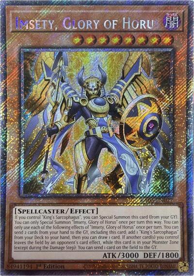 Imsety, Glory of Horus (Platinum Secret Rare) [RA05-EN027-PlSR]
