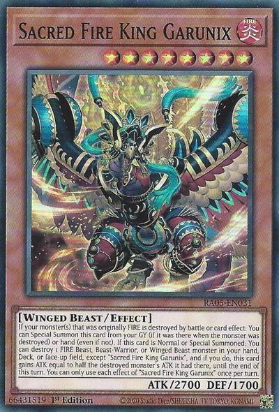 Sacred Fire King Garunix (Super Rare) [RA05-EN031-SuR]