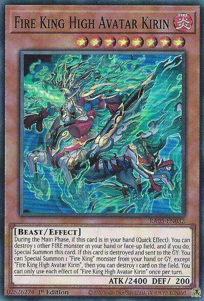 Fire King High Avatar Kirin (Super Rare) [RA05-EN032-SuR]