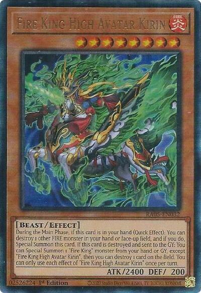Fire King High Avatar Kirin (Ultimate Rare) [RA05-EN032-UmR]