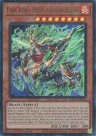 Fire King High Avatar Kirin (Ultra Rare) [RA05-EN032-UR]
