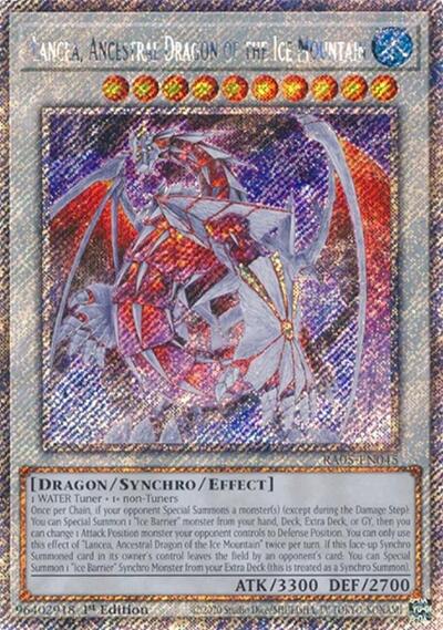 Lancea, Ancestral Dragon of the Ice Mountain (Platinum Secret Rare) [RA05-EN045-PlSR]