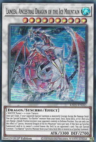 Lancea, Ancestral Dragon of the Ice Mountain (Super Rare) [RA05-EN045-SuR]