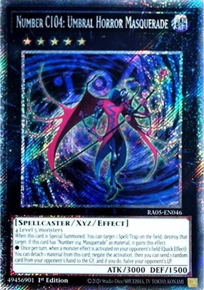 Number C104: Umbral Horror Masquerade (Platinum Secret Rare) [RA05-EN046-PlSR]