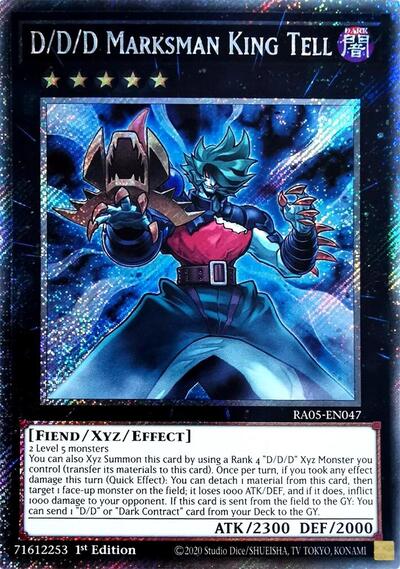 D/D/D Marksman King Tell (Platinum Secret Rare) [RA05-EN047-PlSR]