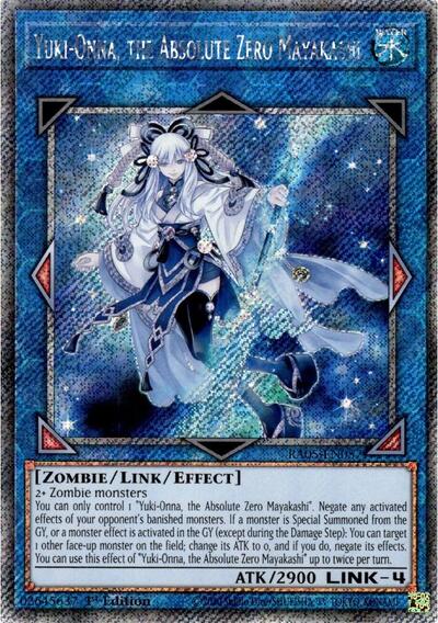 Yuki-Onna, the Absolute Zero Mayakashi (Platinum Secret Rare) [RA05-EN057-PlSR]