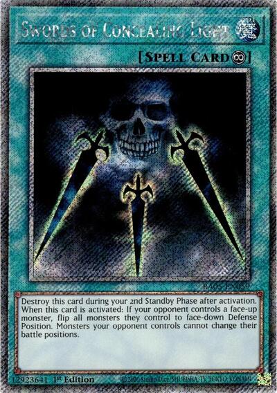 Swords of Concealing Light (Platinum Secret Rare) [RA05-EN059-PlSR]
