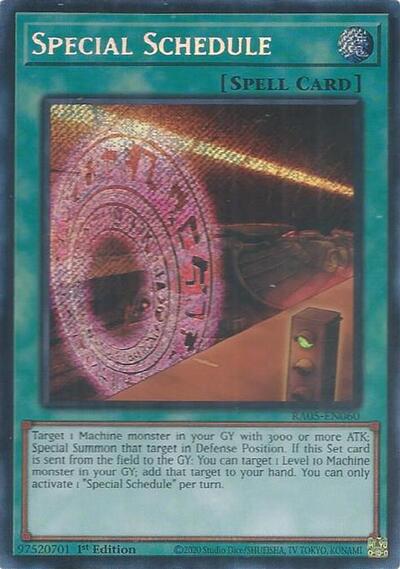 Special Schedule (Secret Rare) [RA05-EN060-SeR]