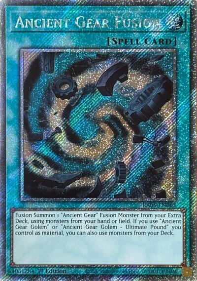 Ancient Gear Fusion (Platinum Secret Rare) [RA05-EN063-PlSR]