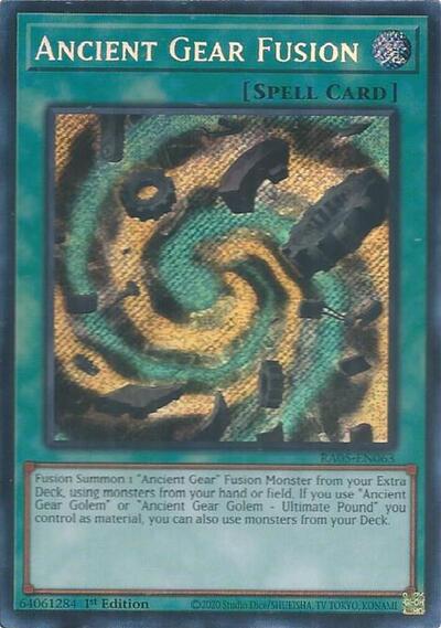 Ancient Gear Fusion (Secret Rare) [RA05-EN063-SeR]