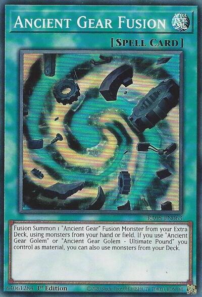 Ancient Gear Fusion (Super Rare) [RA05-EN063-SuR]