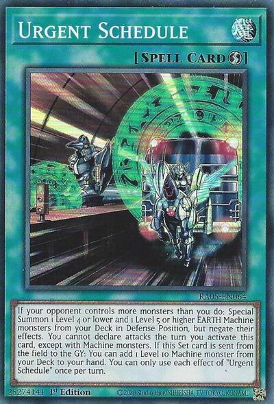Urgent Schedule (Super Rare) [RA05-EN064-SuR]