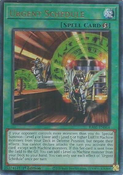 Urgent Schedule (Ultimate Rare) [RA05-EN064-UmR]