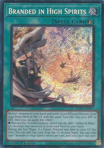 Branded in High Spirits (Secret Rare) [RA05-EN067-SeR]