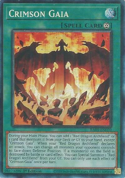 Crimson Gaia (Collector's Rare) [RA05-EN070-CR]