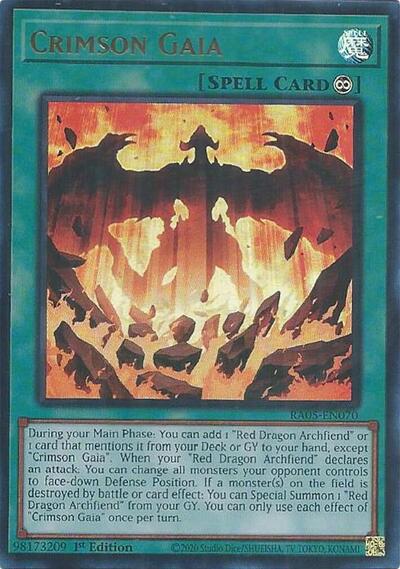 Crimson Gaia (Ultra Rare) [RA05-EN070-UR]