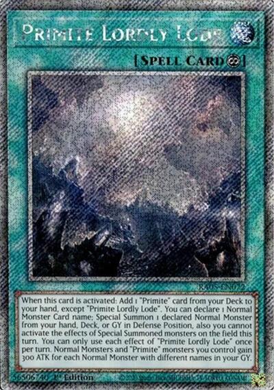 Primite Lordly Lode (Platinum Secret Rare) [RA05-EN072-PlSR]